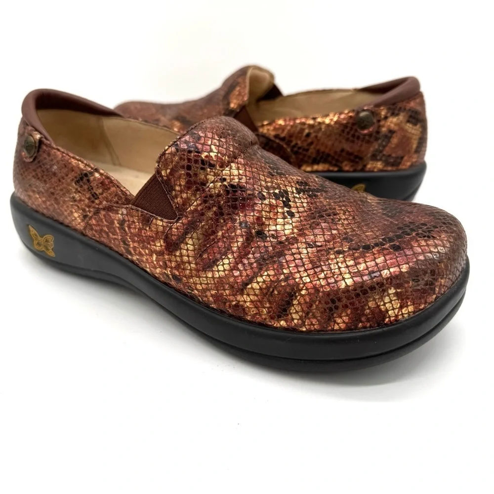Alegria clogs Keli PRO Riches bronze copper snake size 9